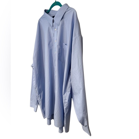 Stafford Big and Tall Light Blue Button Down Size 22 38-39 - Picture 3 of 14